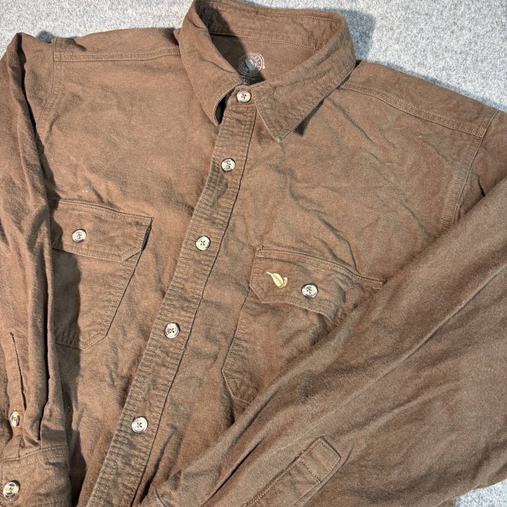 Mack's Prairie Wings Shirt Mens 2XL Brown Button Up Outdoor Hunting Cotton Ranch